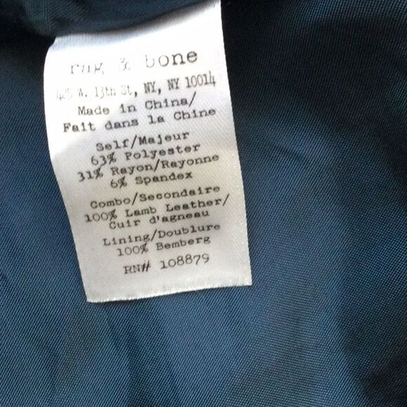 Rag and Bone Midnight blue/blk fringe mini skirt - Picture 8 of 10